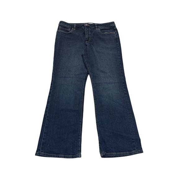 Coldwater Creek Womens Dark Wash Denim Jeans P16 Bootcut Mid Rise Stretch - Picture 2 of 13